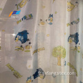 Tissu de rideau de fenêtre pour enfants imprimé transparent en polyester